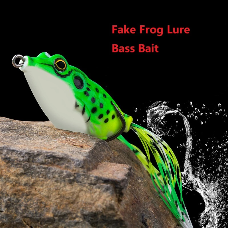 Topwater Frog Fishing Lure Kit - 5 Colors, 3cm 5g Soft Swimbait, Weedless Hooks For Bass & Trout - View #2