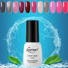 Boa Qualidade Unha Gel Kismart UV/LED Unhas de Gel Polonês Soak Off Gel Prego Laca Polonês Glitter Base Topo casaco Nail Art Verniz(China)