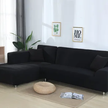 

Solid Color Tight Wrap Elastic Sofa Cover Needs Order 2 Pieces Sofa Cover If L-style Sectional Corner Sofa capa de sofa