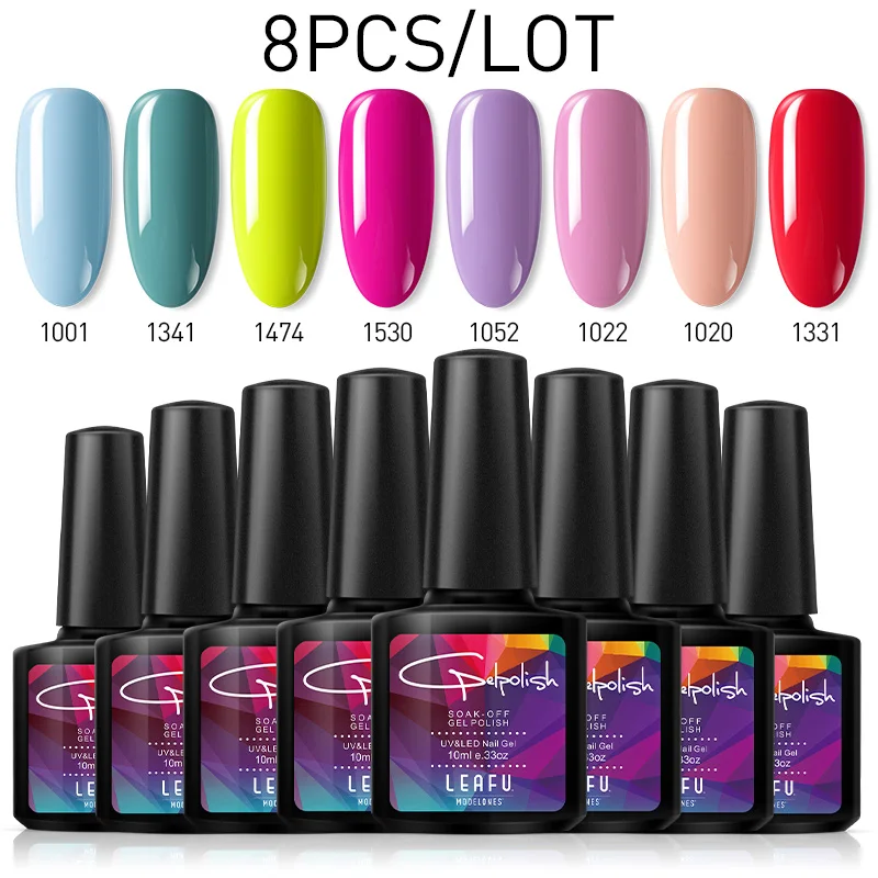 8Pcs Gel 03 Modelones, 23 шт./лот, Гель-лак для ногтей, светодиодные инструменты для ламп, наборы, долговечный салонный гель для ногтей, впитывается, грунтовка для ногтей, основа, топ, наборы гелей - Цвет: 8Pcs Gel 03
