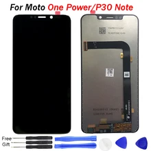 For Motorola Moto One Power LCD Display Screen Digitizer Sensor Glass Lens Panel For Motorola P30 Note Display Touch Screen LCD