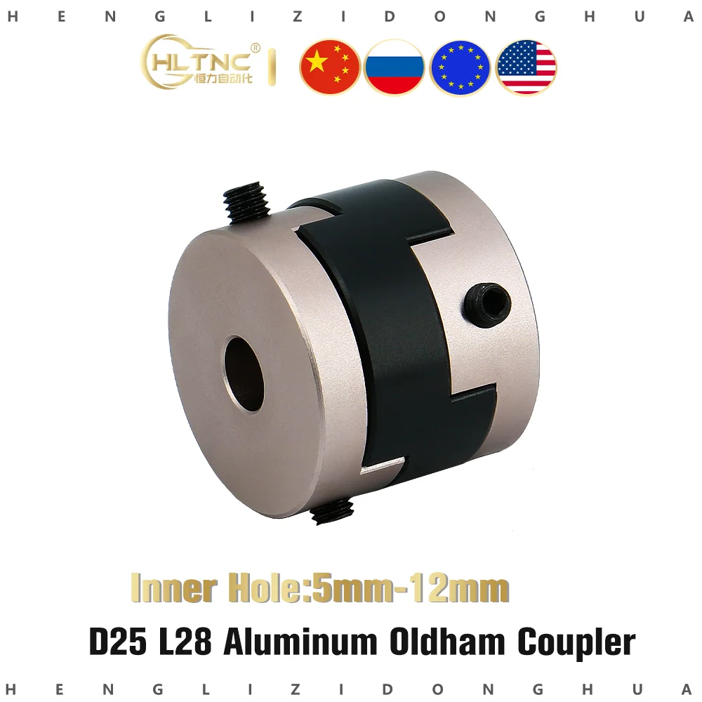 D25 L28 Aluminum Oldham Coupler Power Transmission Parts Couplings with cross slide block and