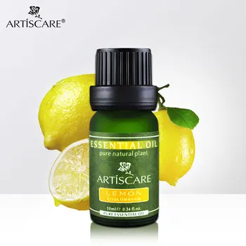 

ARTISCARE 100% Natural Pure Lemon Essential Oil 10ml for Brighten and Whitening Improve Dull Skin Facial Care Beauty Massage Oil