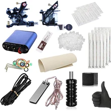 1 набор, профессиональная машина для татуировки тела, источник питания, тату оборудование тату, набор для татуировки, начинающих, поставки