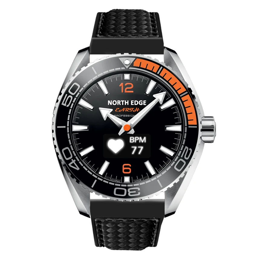 

Outdoor Sports Smart Watch NORTH EDGE Waterproof Heart Rate Meter Step Watch Double Display Touch Screen OEM Customized Watch