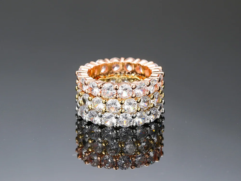 Iced Out Ring für Frauen Punk Hiphop AAA + Zirkonia Gold Farbe Kristall Ringe Zubehör Hippie Schmuck Großhandel OHR051 – Detail 4