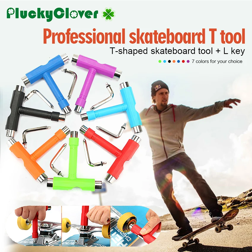 Outil de Skateboard multifonction T Tool L Key Longboard, outil de Skate  tout-en-un, écrous de Skateboard, clé de réglage, 1 pièce