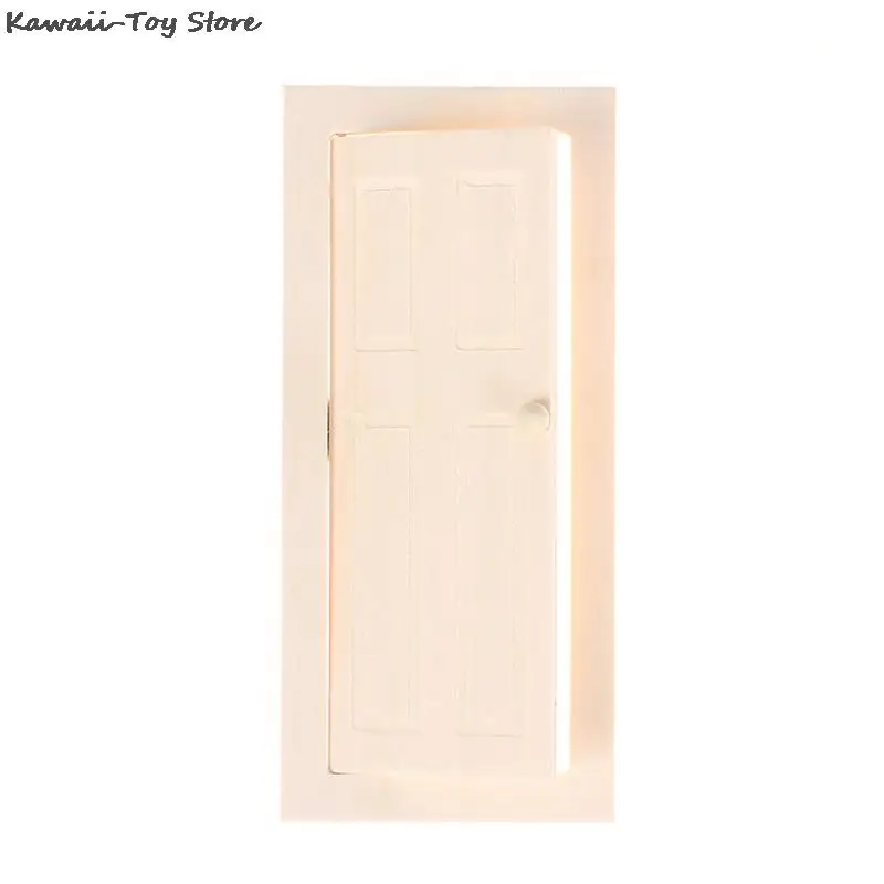 

1 Pc 1/12 Scale Miniature Interior Wooden Door DIY Dollhouse Furniture Accessories
