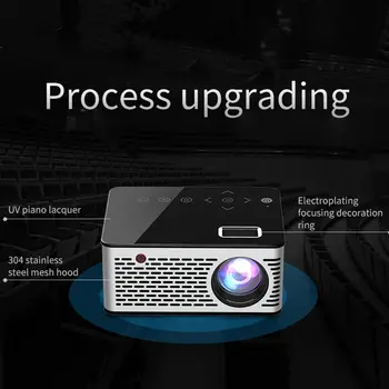 

Mini T200 HD Projector Mini Portable Projector With Computer Home LED Projector Practical Professional