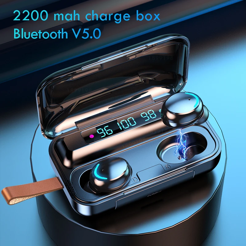 Беспроводные наушники F9-Bluetooth с микрофоном спортивные водонепроницаемые TWS Bluetooth