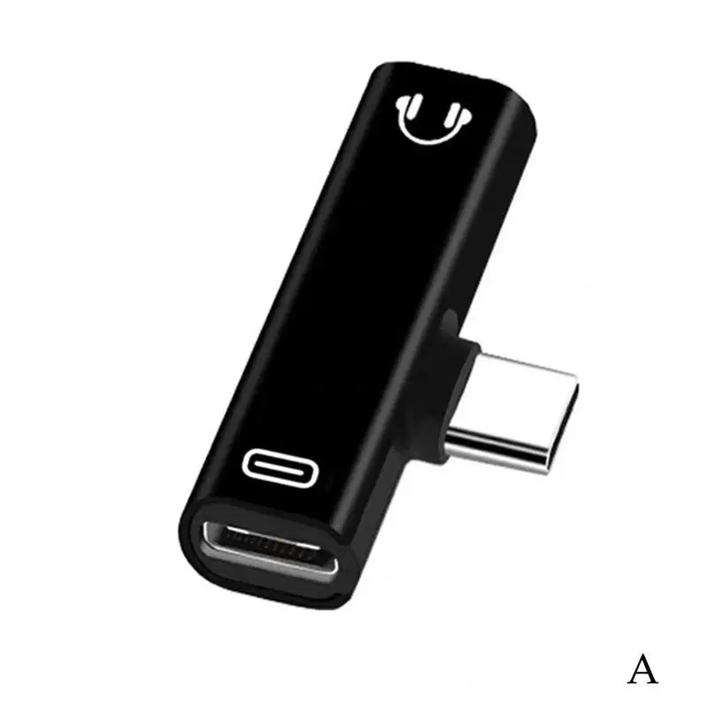 Тип usb-C аудио-адаптер для «2 в 1» C-до 3,5 мм разъем для наушников зарядки аудио конвертер для телефонов Xiaomi - Цвет: A