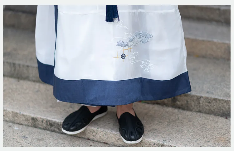Сценический костюм Hanfu одаренный Китайский Японский древний Молодежный красивый мужской ежедневное улучшение пальто с вышивкой+ куртка+ ремень