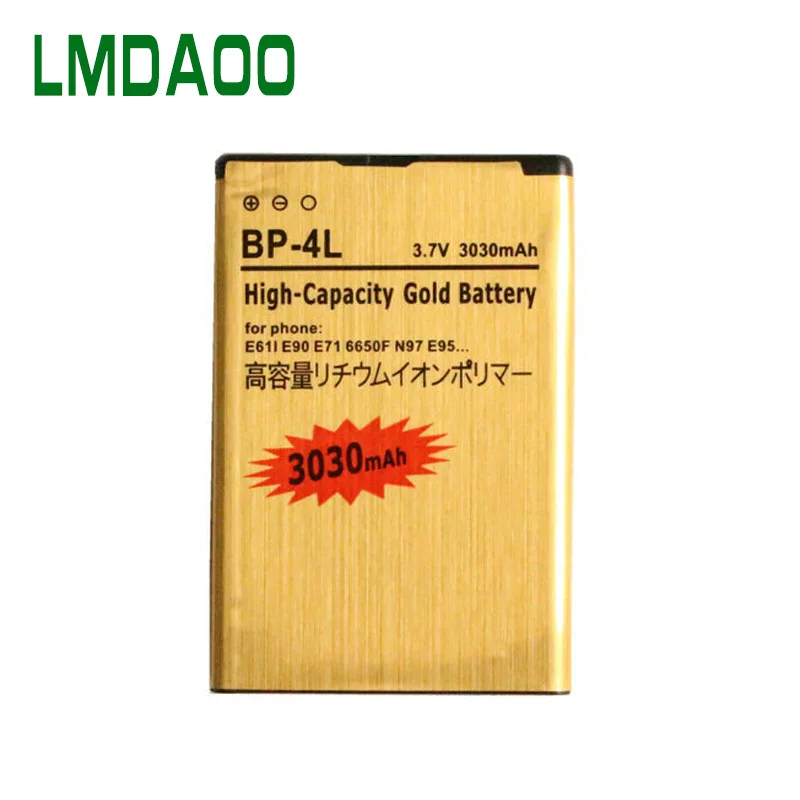 

BP-4L BP 4L Golden Gold Replacement Battery For Nokia for NOKIA E61i E63 E90 E95 E71 6650F N97 N810 E72 Li-ion Phone Battery
