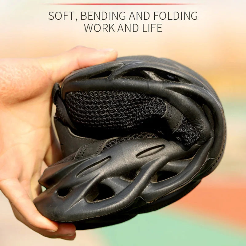 ZK30 Work Safety Shoes For Men Summer Breathable Boots Working Steel Toe Anti-Smashing Construction Safety Work Sneakers