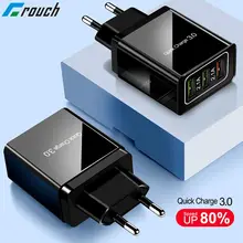 QC 3,0 USB зарядное устройство с 3 портами 5V3A EU US Plug Adapter traverl wall quick charge 3,0 для iPhone samsung Xiaomi зарядное устройство для мобильных телефонов