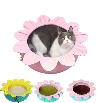 

Cat Bed Pet Cave Sleeping Bag Zipper Egg Shape cat kennel Felt Cloth basket Kitten Beds Nest Cats House for pet products M/L