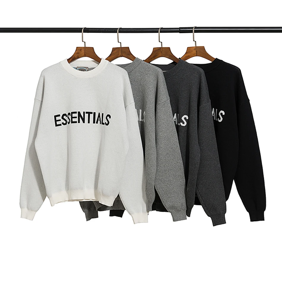

European and American leisure long sleeve ordinary wool printed collarless Pullover youth fog fashion brand loose sweater