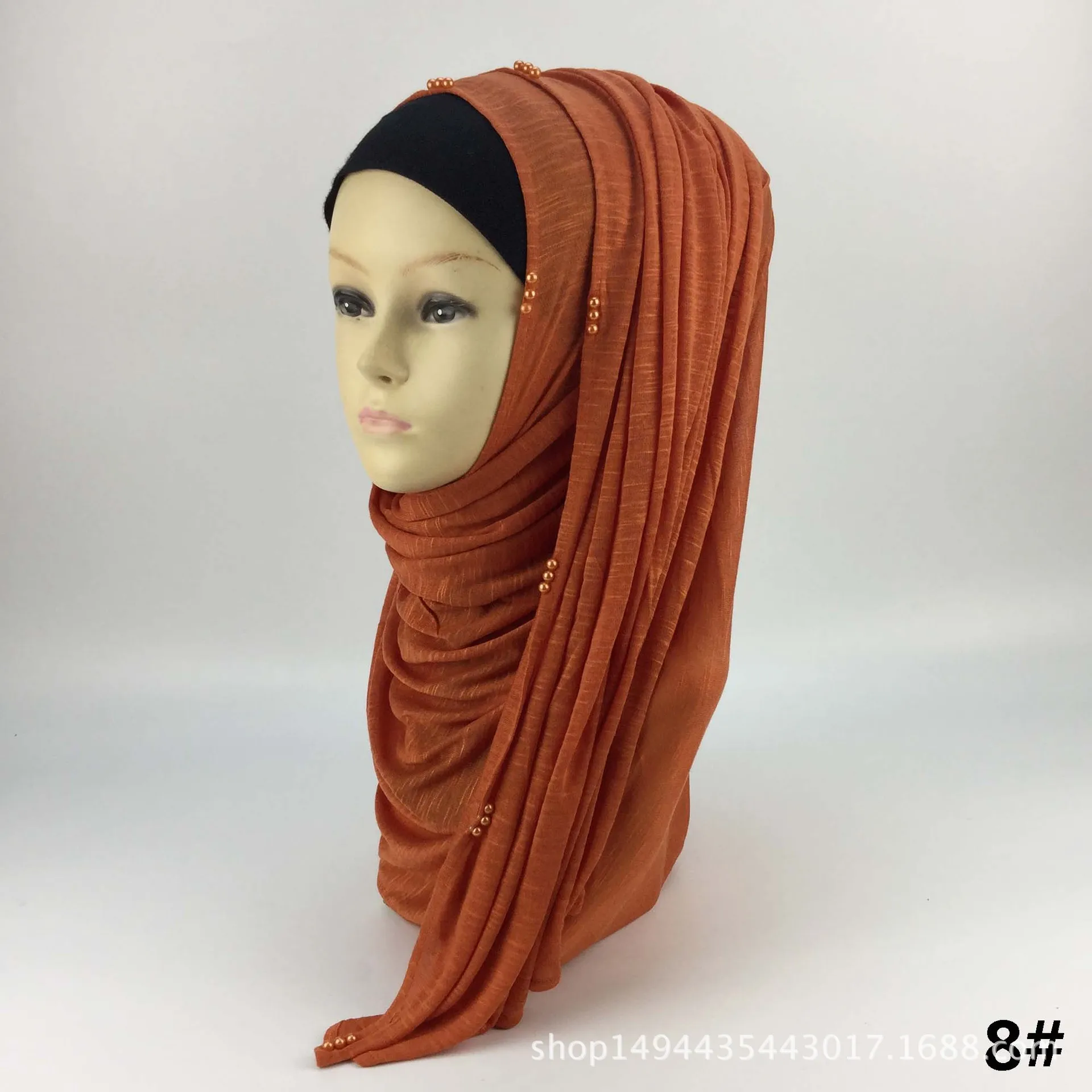 Настраиваемый Креативный стиль мусульманский шарф ретро Slub хлопок бисер шарф Allah Hui Национальный хиджаб