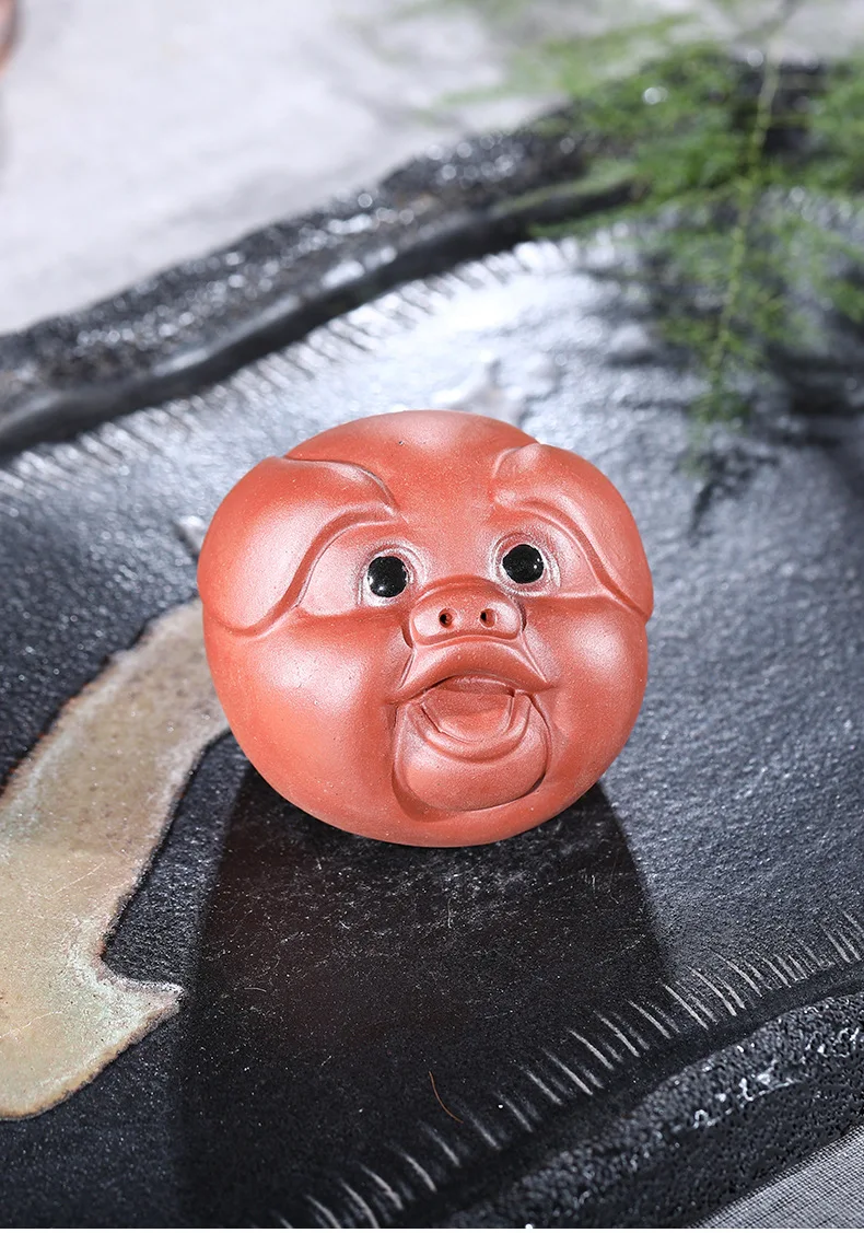 Clay Tea Ornaments Pigskin Consignment Rain Sand Entirely Handmade Apple Pigskin Wholesale Small Decoration Manufacturers a Gene