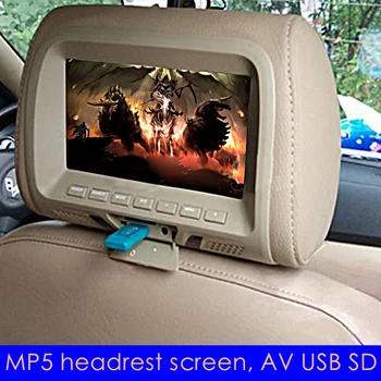 

Universal 7 inch Car Headrest MP4 Monitor / Multi media Player / Seat back MP4 / USB SD MP3 MP5 FM Built-in Speakers
