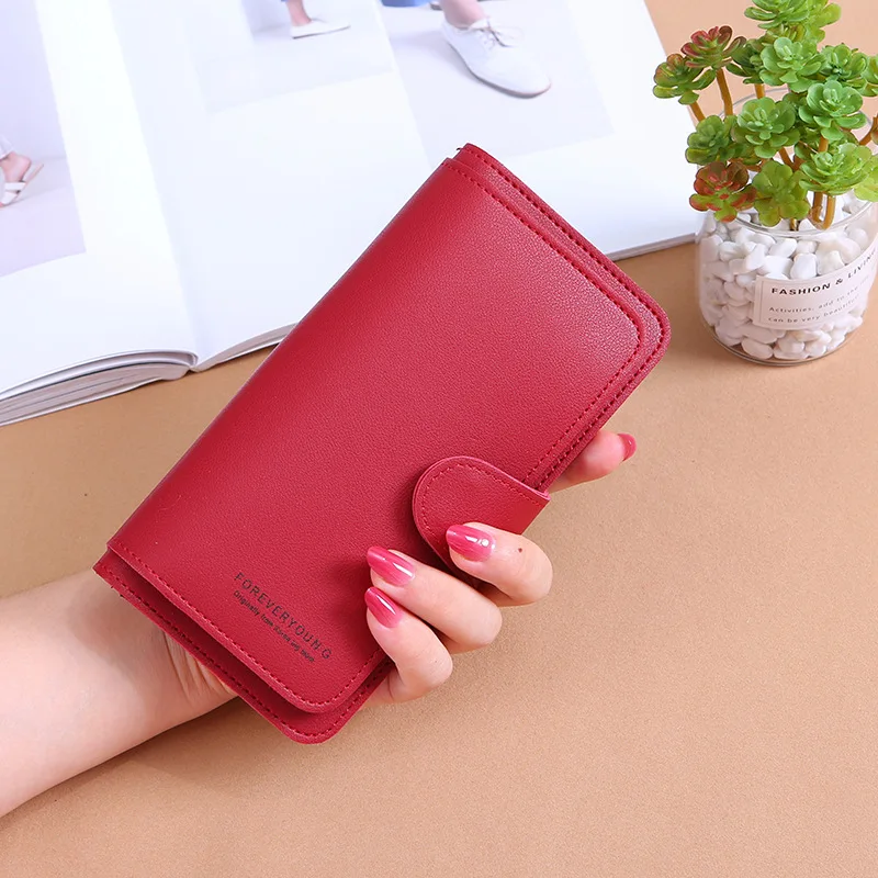 

Women Wallets Fashion Ladies High Quality PU Leather Long Money Bag Zipper Coin Purse Cards ID Holder Clutch Woman Wallet Burse
