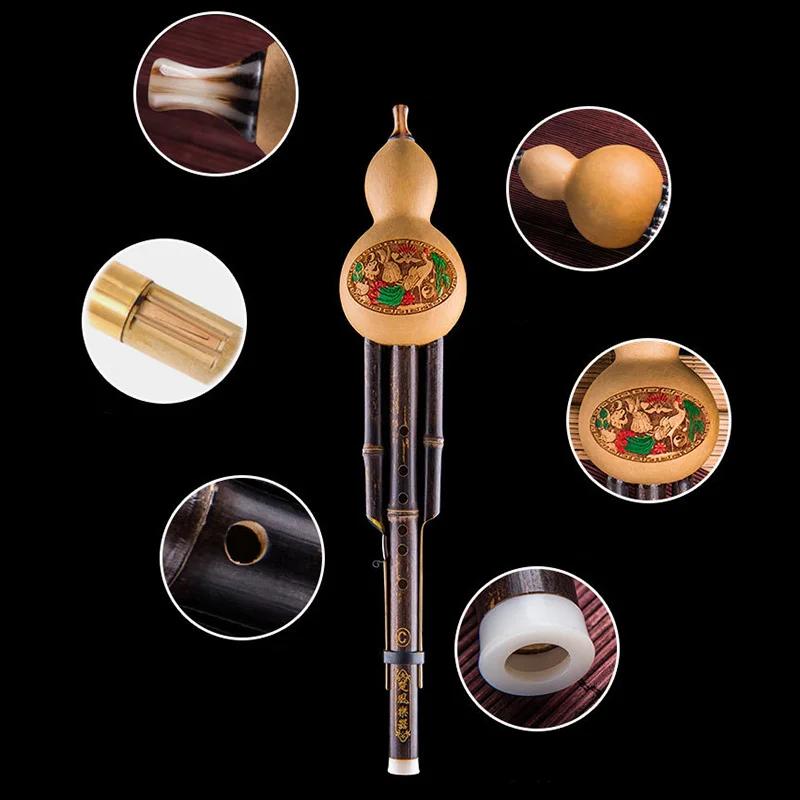 Тыква Cucurbit флейта китайский музыкальный инструмент бамбук для начинающих любителей музыки N66