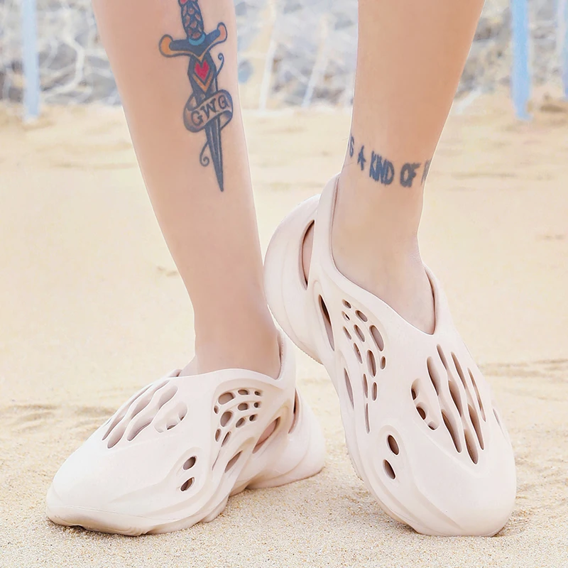 

Unisex Casual Eva Slip On Breathable Beach Sandals Men Summer Swimming Shoes Fashion Home Soft Mesh Shoes Men Women Size 36-46