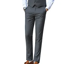 CYSINCOS Dress Suit Pants Men Men Solid Business Trousers Office Casual Social Pants Men's Classic Trousers pantalones hombre