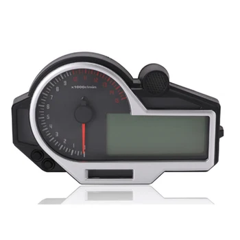 

Motorcycle Colorful LED LCD N 1-6 Files Digital Speeeter Oeter Tachometer Water Temperature and Oil Instrumentation