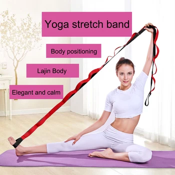 

Multifunctional Adjustable for Stretching Rehabilitation Training Leg Flexibility Yoga Stretch Strap Exercise Band with12 Loops