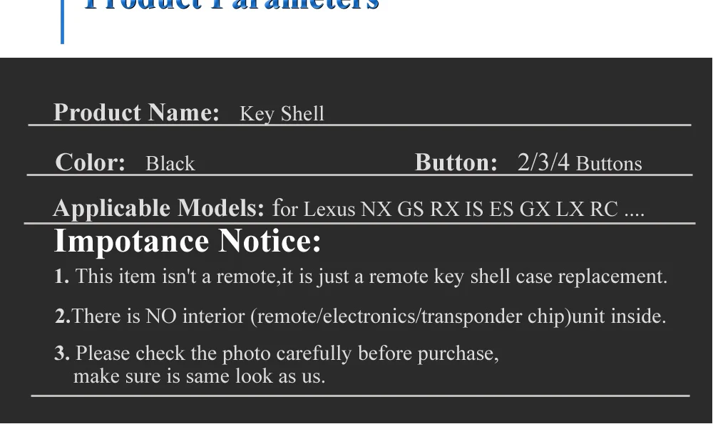 Jinyuqin 2/3/4 pulsante copertura Shell chiave auto remota per Lexus NX GS RX IS ES GX LX RC 200 250 350 LS 450H 300H sostituzione custodia chiave - Hf3a452adae114bce97a09cbdd51db61ct