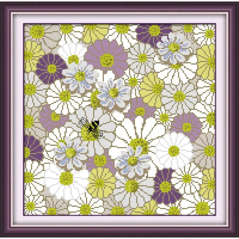 Набор для вышивки крестиком Joy Sunday Маргаритка природный пейзаж домашний декор