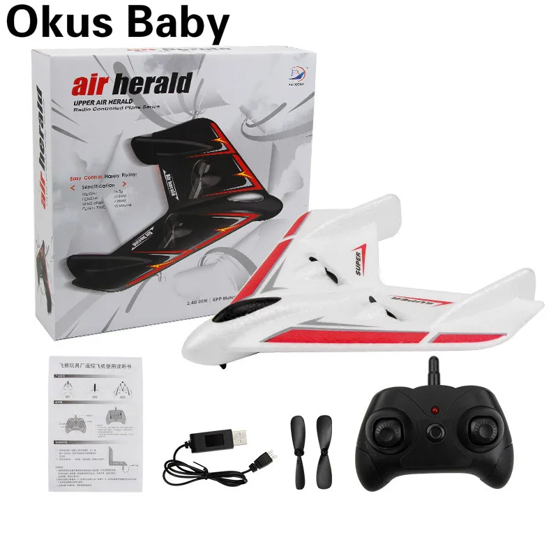 

2020 Brand New 2.4Ghz 2CH 235mm Wingspan Delta Wing EPP Remote Control RC Airplane RTF with 3-Axis Gyro System Model Toys