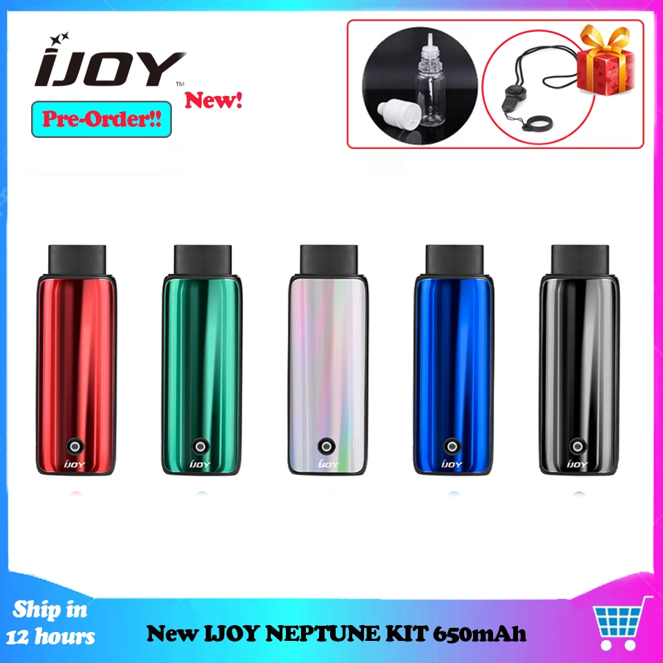 Новый Pod Vape IJOY NEPTUNE комплект 650 мАч Максимальная мощность 14 Вт ручка стартовый с 1 8