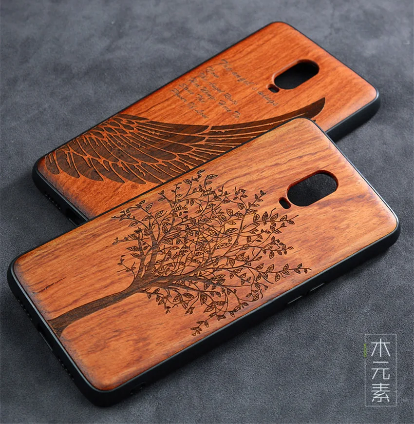 Oneplus 6t Case Boogic Original Real Wood funda Oneplus 6T Rosewood TPU Shockproof Back Cover Phone Shell One plus 6T case (2)