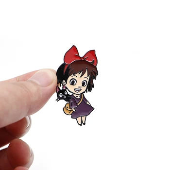 

Hayao Miyazak Anime Brooch Kiki's Delivery Service Enamel Pin Jacket Buckle Shirt Pin Jewelry for Girls Boys Bag Lapel Pins D67