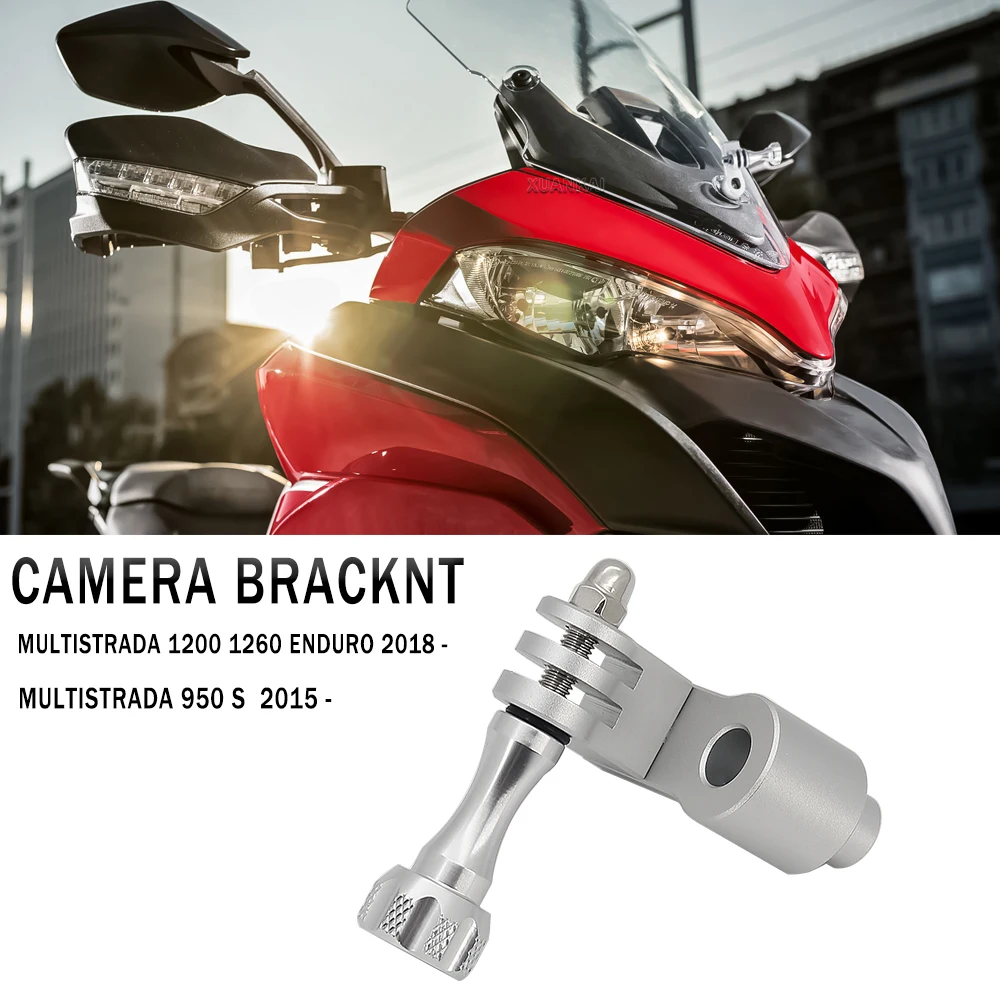 

Fit For DUCATI Multistrada 950 S 1200 1260 Motorcycle Holder Cam Camera Driving Recorder Bracket Front Camera Mount CamRack