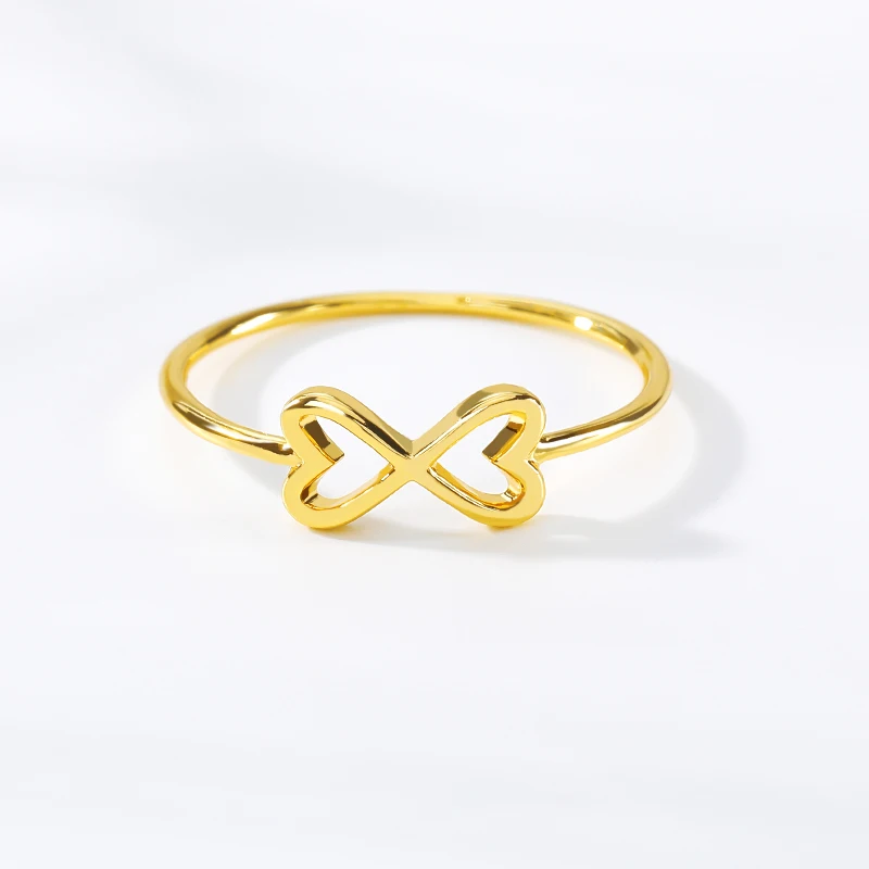 

Minimalism Love Knot Rings For Women Wedding Jewelry Stainless Steel Infinity Couple Rings Bridesmaid Gifts Bague Femme 2019