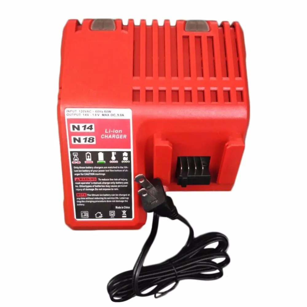 Запасное зарядное устройство для Milwaukee M18B4 M12-18C 48-11-1850 48-11-1852 48-11-1840 14,4 V-18 V литий-ионный аккумулятор