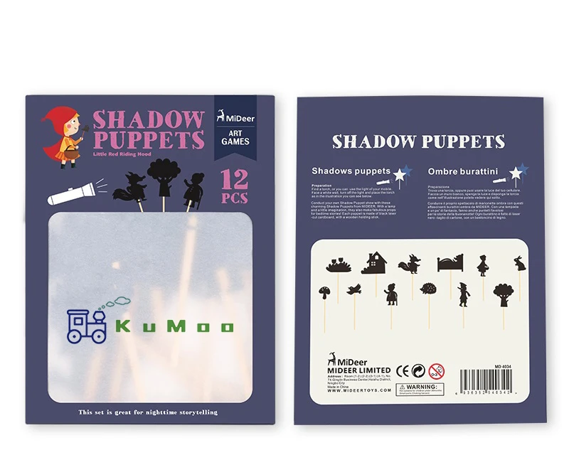 Mideer kids story shadow Набор куколок-марионеток воображение Развивающие игрушки для детей интересные Проекционные художественные игры - Цвет: Hoodwinked