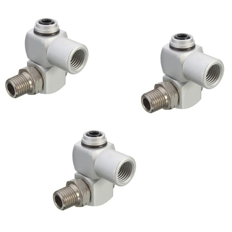 

3pcs 1/4 360° Aluminum Rotary Air Hose Connectors for Adapter Fitting Tool