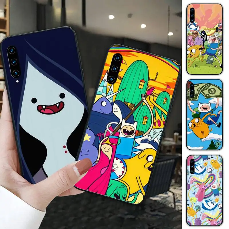 Adventure Time soft black phone case funda for huawei honor 7A 8s 8x 9X 9 10 20s 20 lite V 30 PRO PLAY cases | Мобильные телефоны и