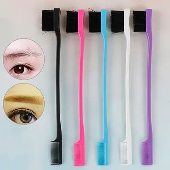 

1pcs Double Sided Edge Control Hair Comb Hair Styling Hair coloring Eyebrow Comb brush Dual use Makeup Brush Makeup Tools