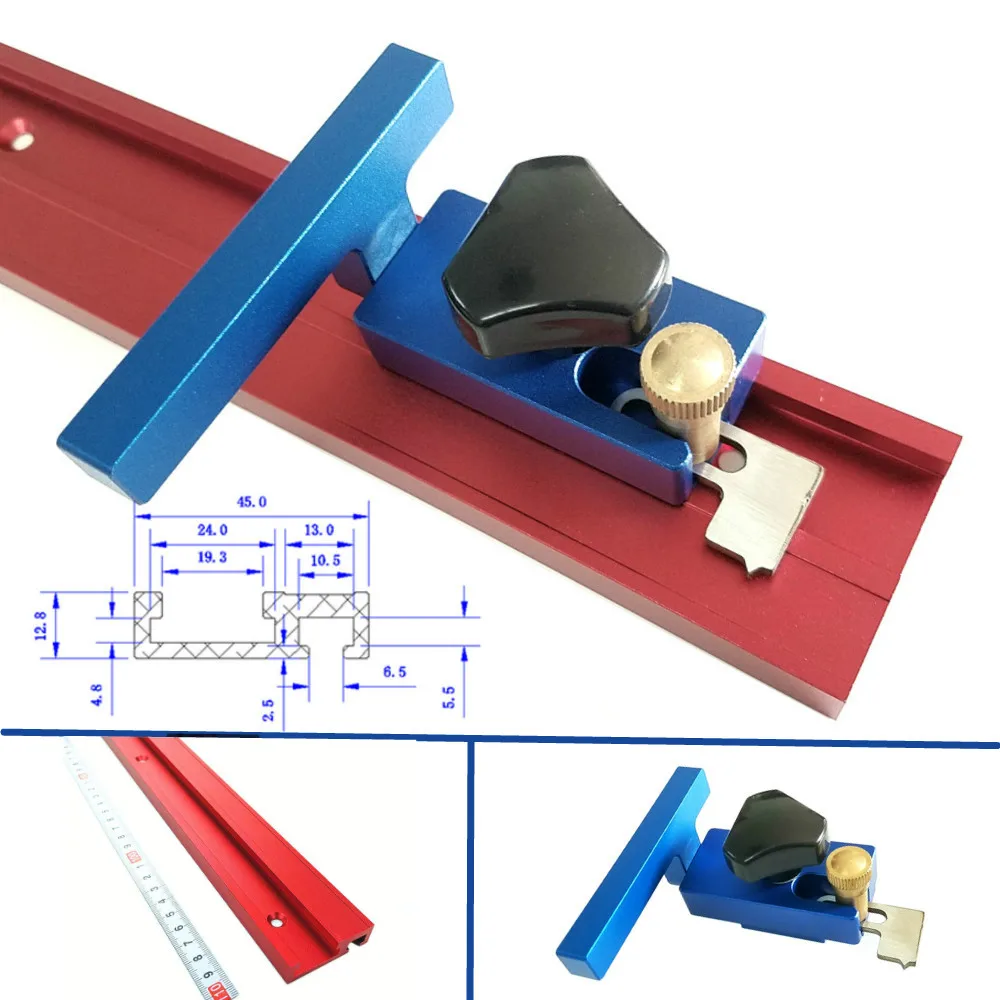 T track Durable 400/600/800 алюминиевый сплав Track Деревообработка Т образная направляющая с