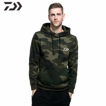 

Daiwa Camuflage Fishing Hoodies Sweatshirt Men Fishing Shirt Long Sleeve Fishing Clothing Sportswear Big Pocket Casual Outdoor