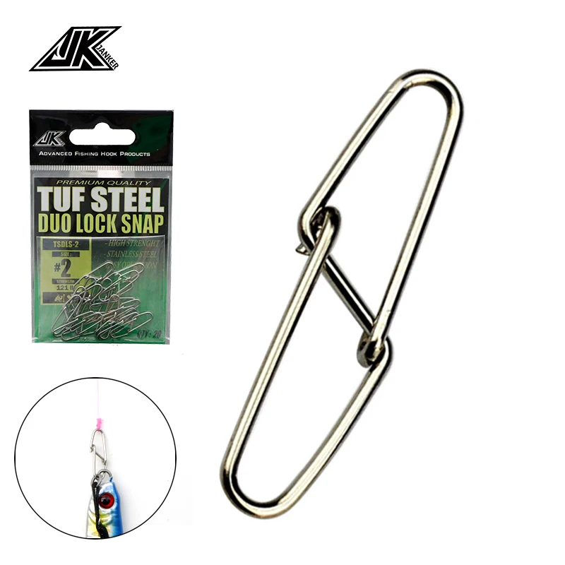 

JK 3Lot 59-190LB Hooked Snap Pin Stainless Steel Fishing Barrel Swivel Safety Snaps Hook Lure Accessories Connector Snap wartels