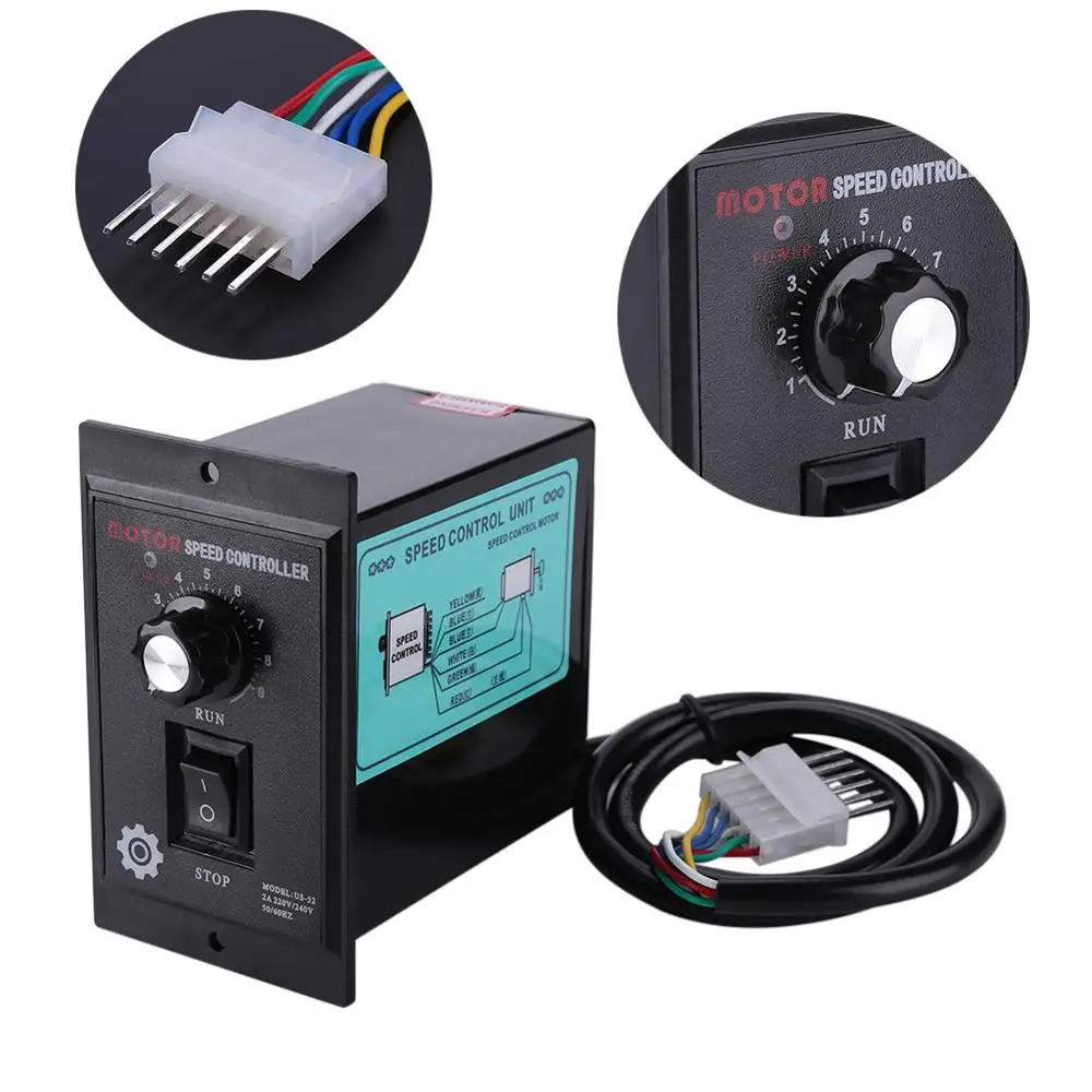 Motor Speed Controller Unit AC220V 50/60HZ Pinpoint Regulator AC Motor Adapter