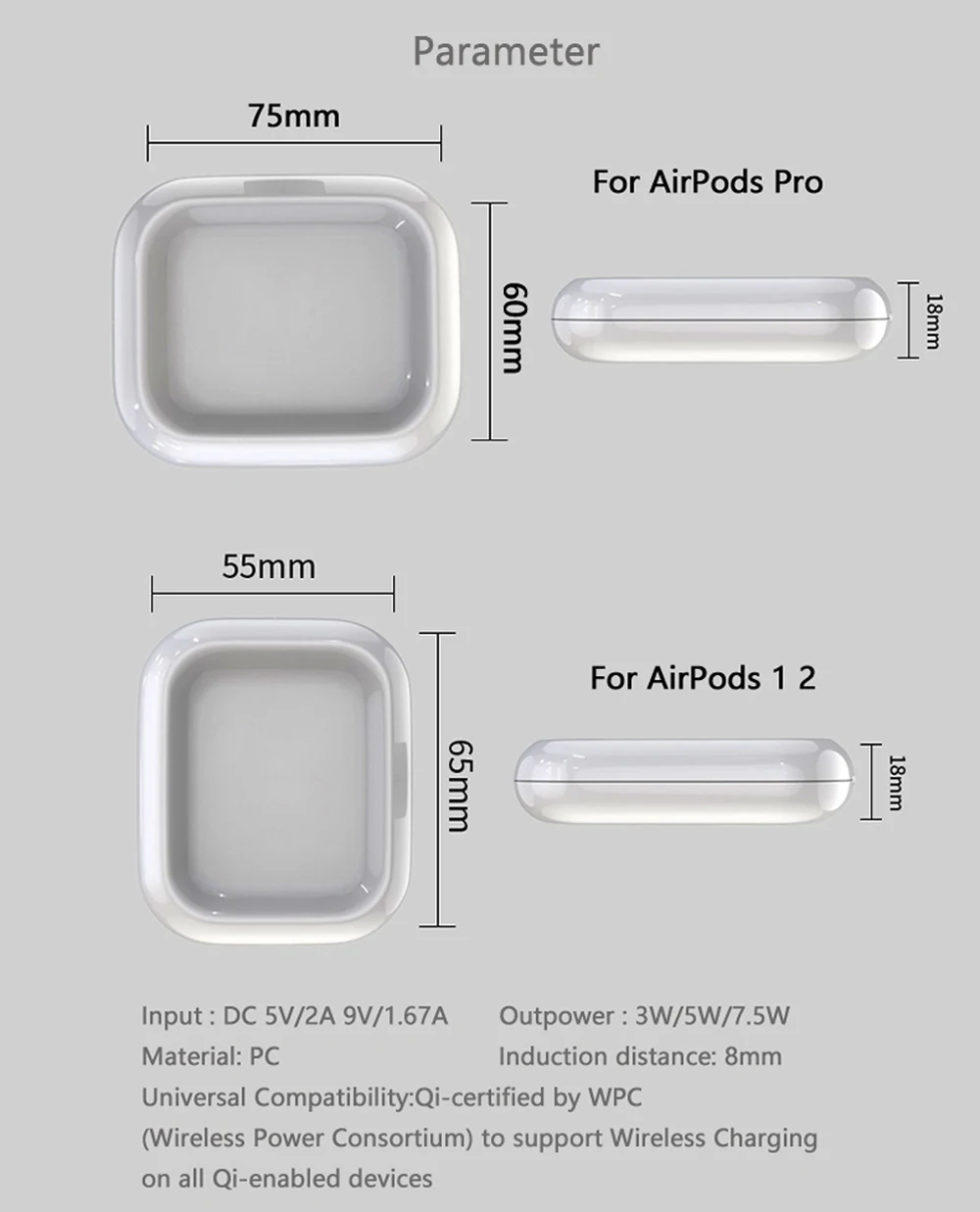 Almofada para Apple Base de Carga 2 em 1 qi sem Fio Carregador Doca Estação Airpods 2 Pro Iphone 12mini 12pro 11 xs Max xr x 8plus 7.5w 4 2 em 1 7.5w qi sem fio