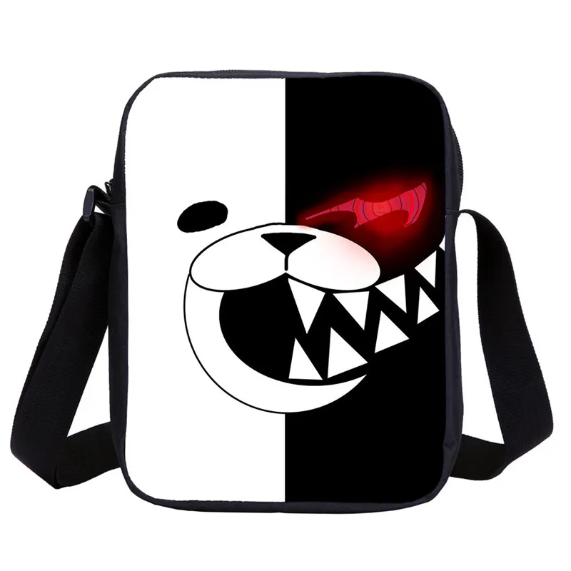 Темно-серый Новые Dangan Ronpa Danganronpa детские сумки-мессенджеры для мальчиков детские сумки-мессенджеры через плечо кошелек для девочек сумка на плечо маленькие женские сумки - Цвет: Темно-серый