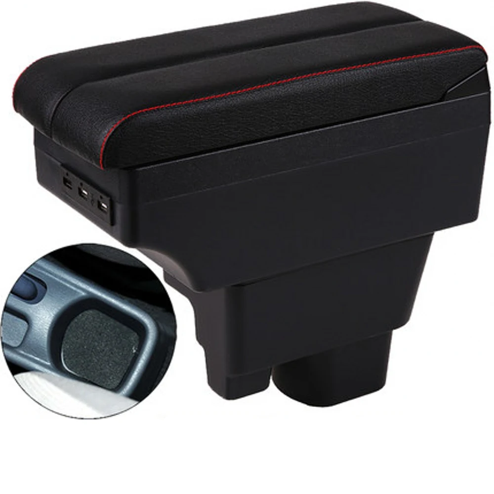 

For Geely MK Armrest Box Elbow Rest Center Console Storage with Phone Charging USB Interface Cup Holder